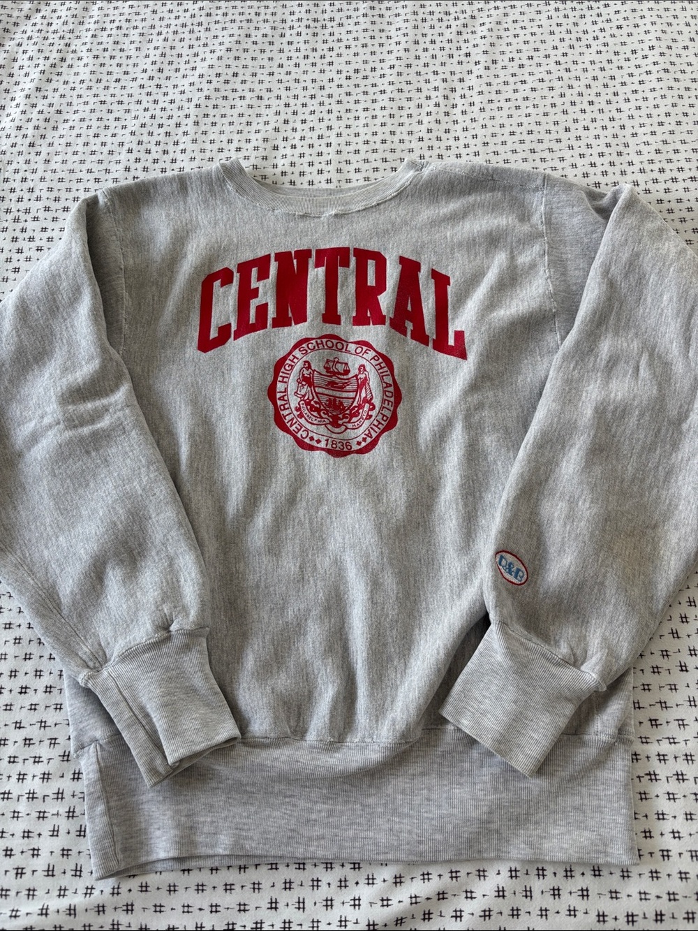 Vintage ‘90s Central HS Philadelphia  sweatshirt, red insignia, cotton, size L?